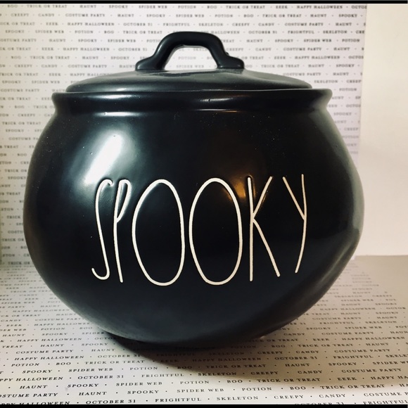Halloween Rae Dunn Black Witch Spooky Cauldron - Picture 2 of 7